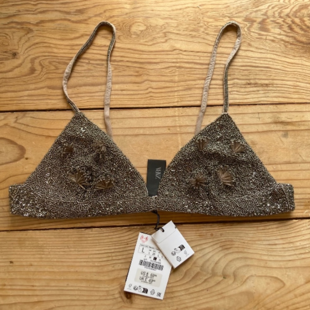 NWT Beautiful Sequin ZARA Lingerie